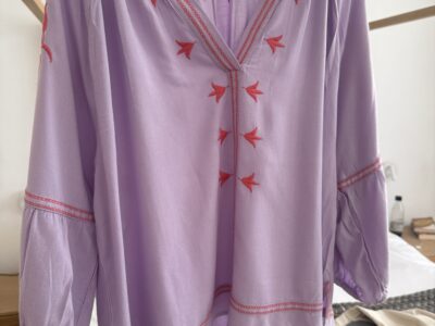 Desray Top with Contrast Embroidery