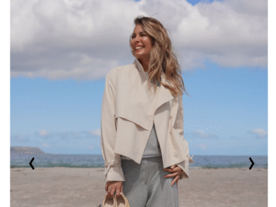 Desray Cream Cropped Trench Coat