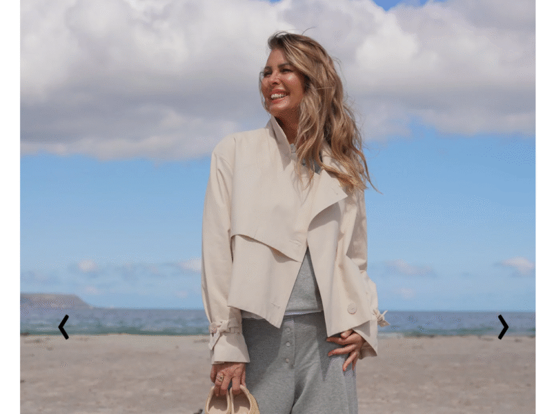 Desray Cream Cropped Trench Coat